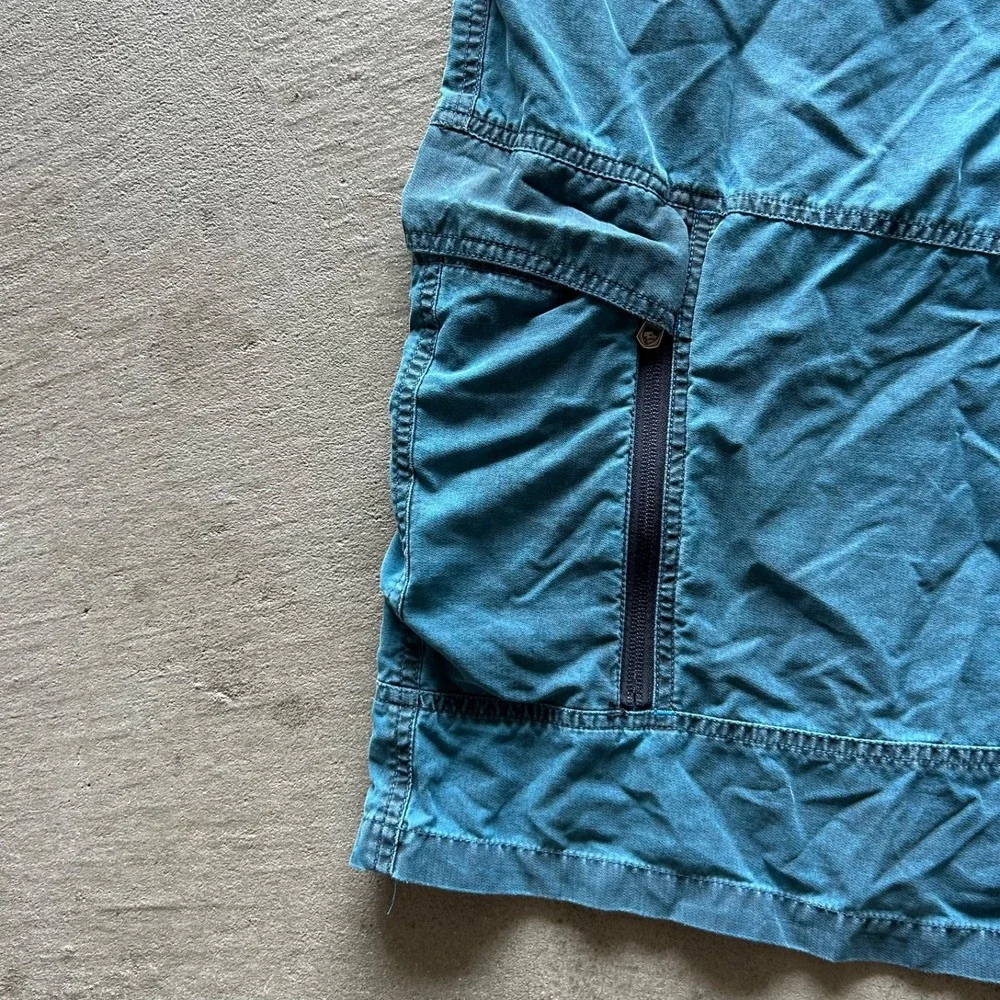KUHL‎ Ambush Cargo Shorts Mens 40 Teal Blue ÜberKÜHL Hiking Outdoor 9-Pocket